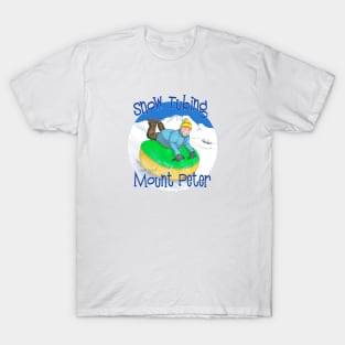 Kids Snow Tubing on Mount Peter, New York T-Shirt